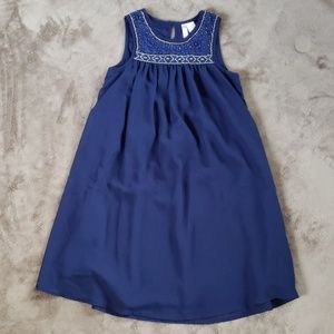 Girl's Japna Kids s/l navy dress -Y10 bever worn